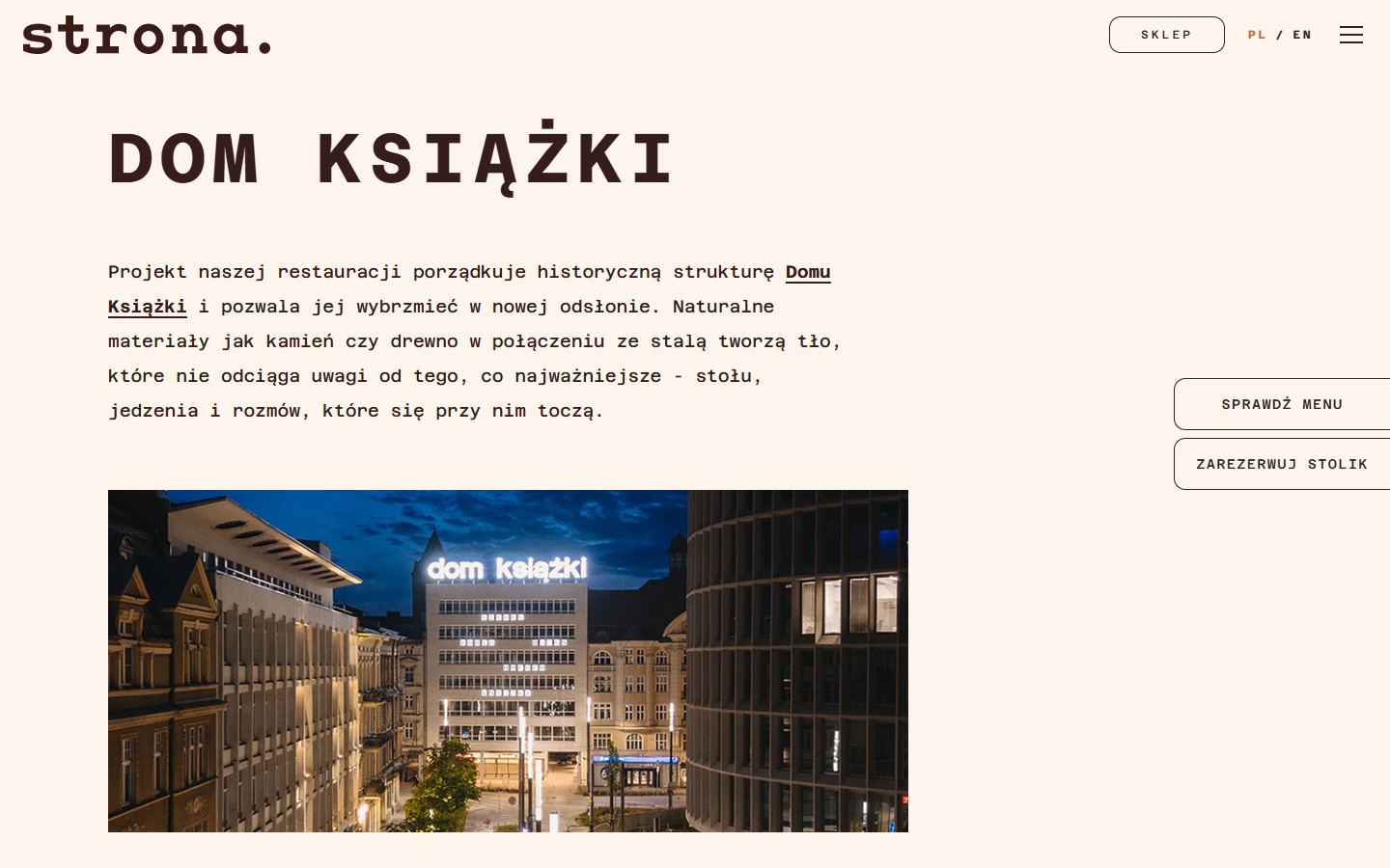 Dom Książki page